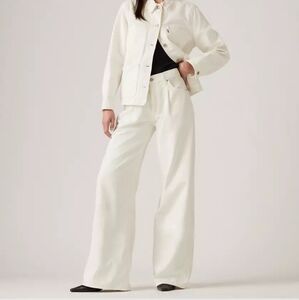 NWT Levi's Baggy Dad White Denim Jeans- 28 X 32